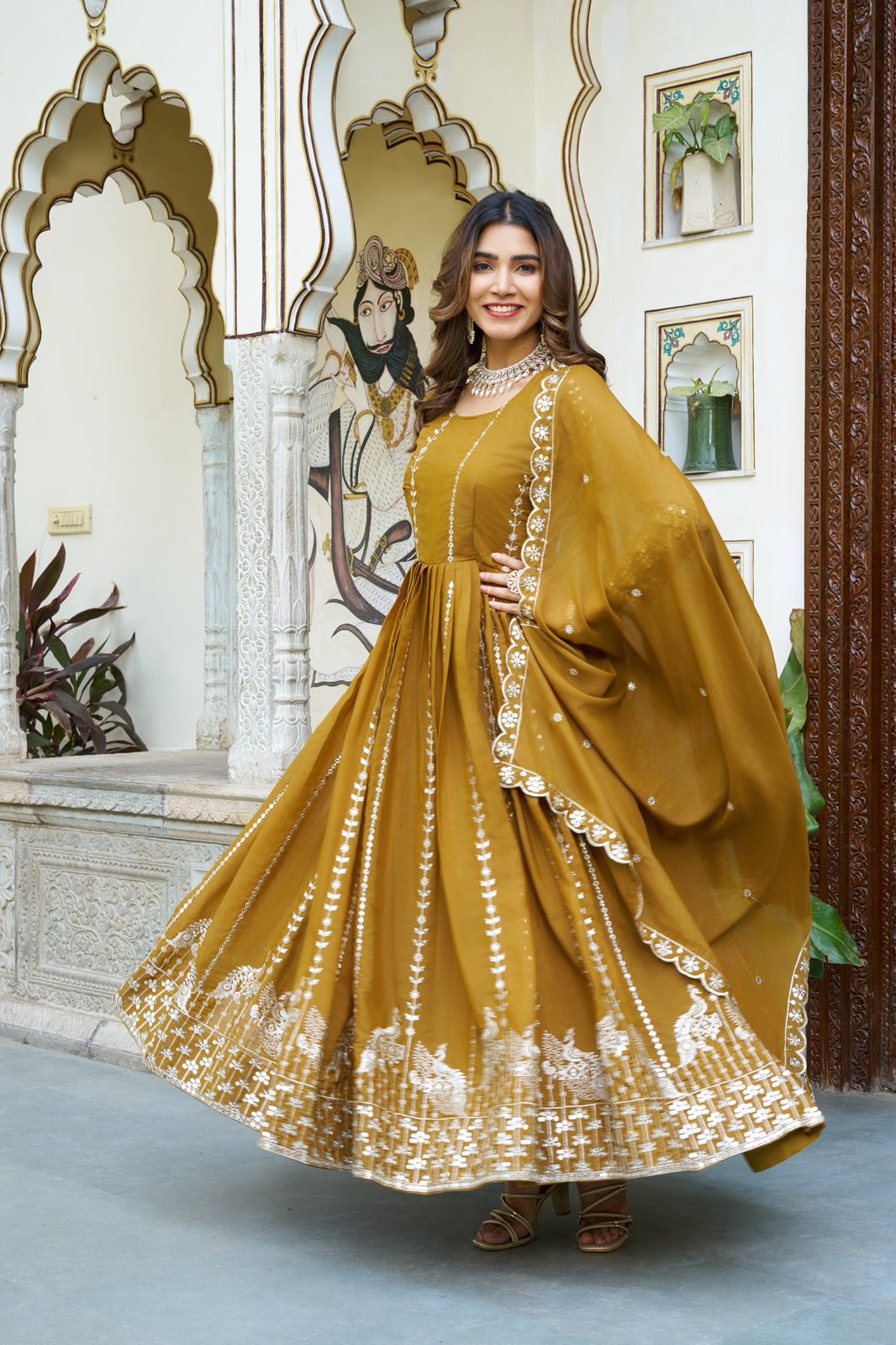 Festival Long Gown & Duptta👗