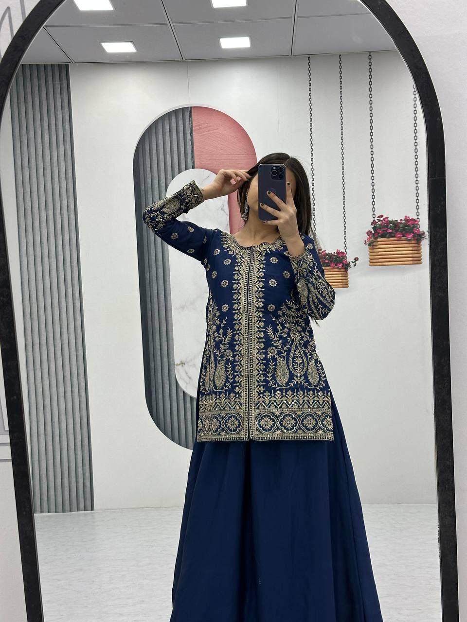 Designer Party Wear Top Plazzo & Dupatta Set👗