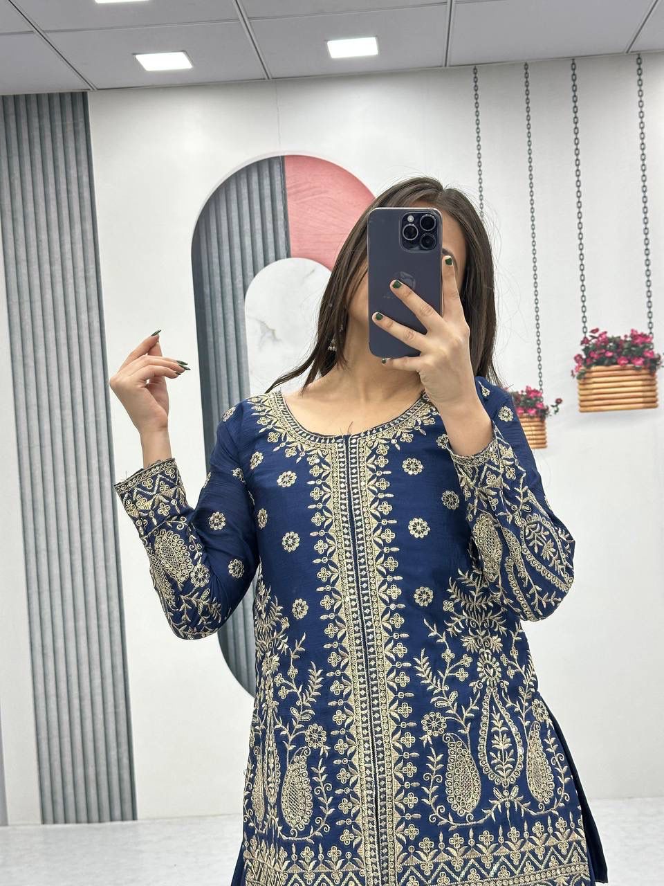 Designer Party Wear Top Plazzo & Dupatta Set👗
